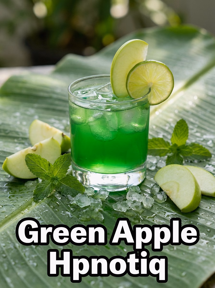 14. 💚 Green Apple Hpnotiq (The Sweet & Tart Surprise)