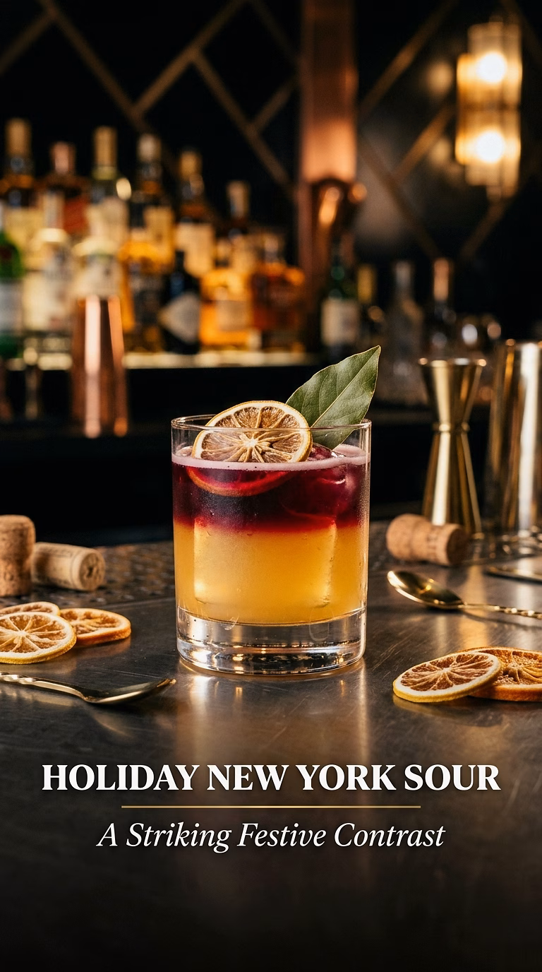 New York Sour with a Holiday Twist