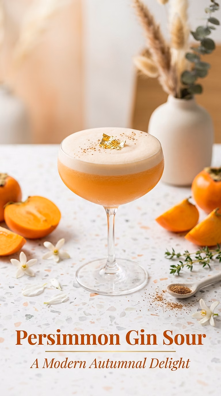 Persimmon Gin Sour