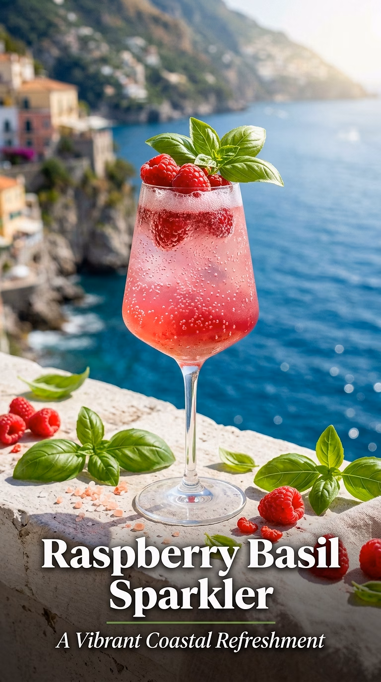 Raspberry Basil Sparkler