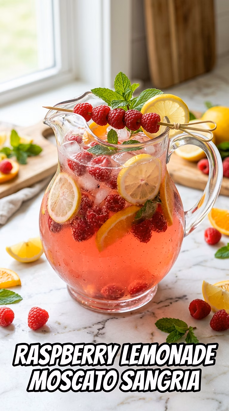 Raspberry Lemonade Moscato Sangria