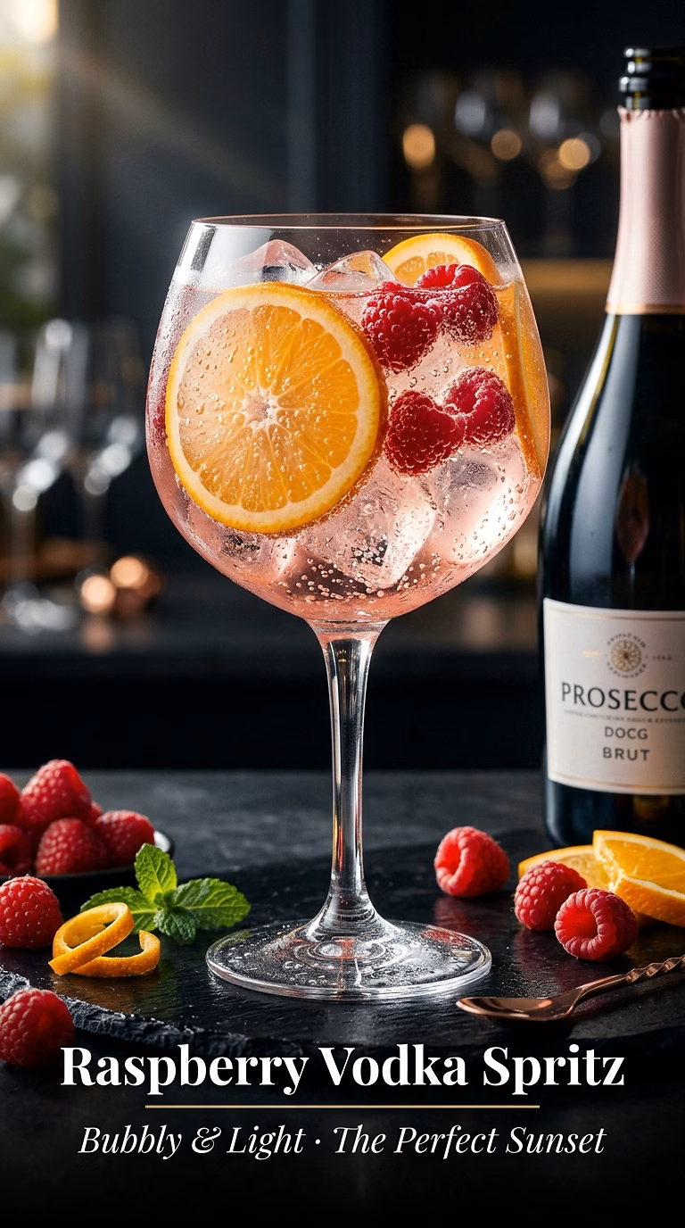 Raspberry Vodka Spritz