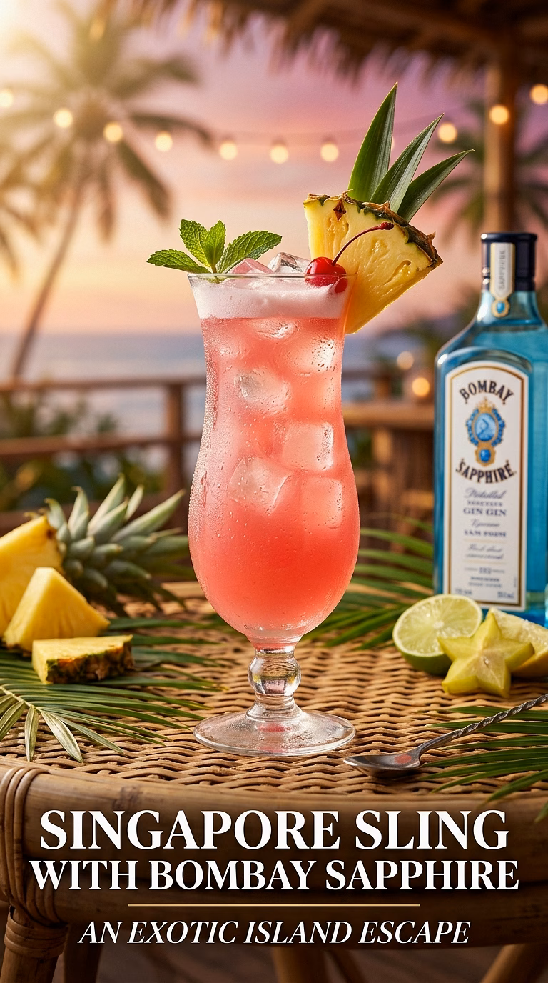 Singapore Sling With Bombay Sapphire