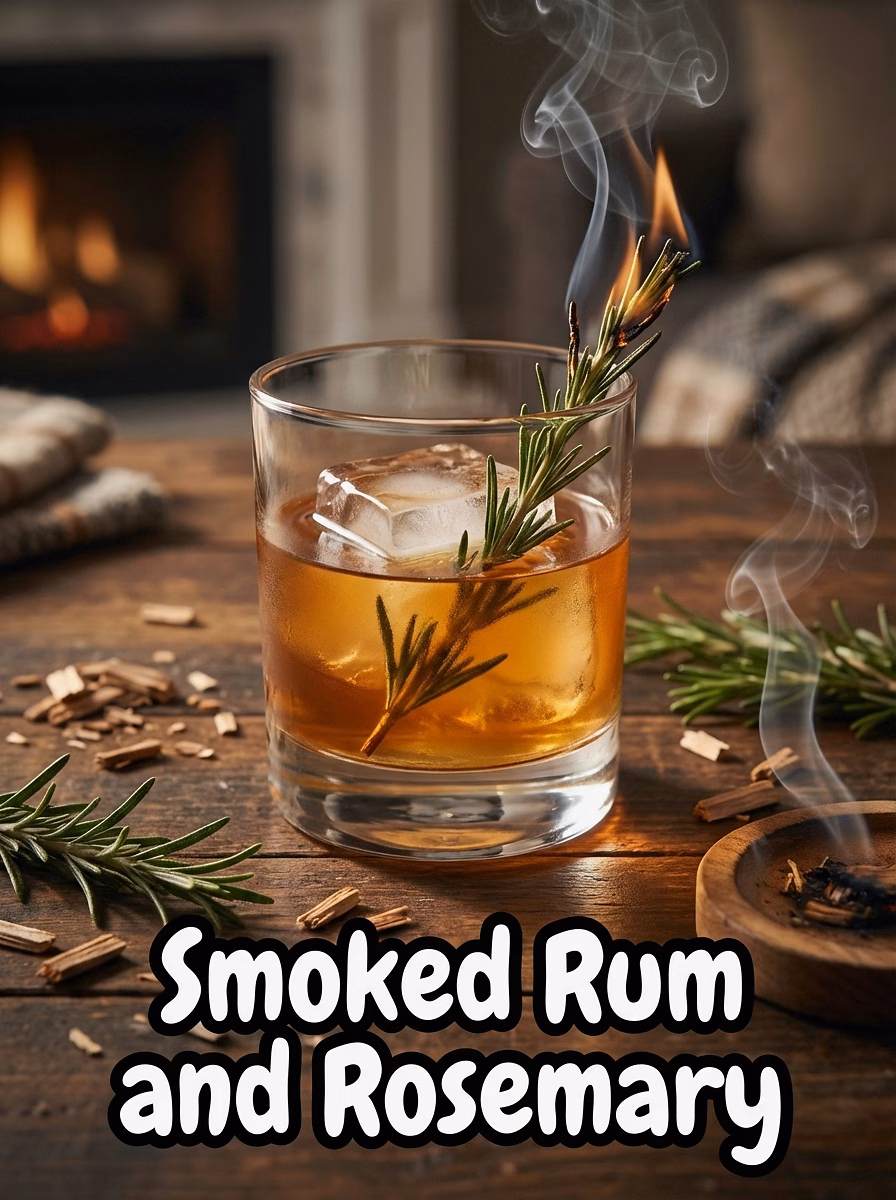 Smoked Rum and Rosemary