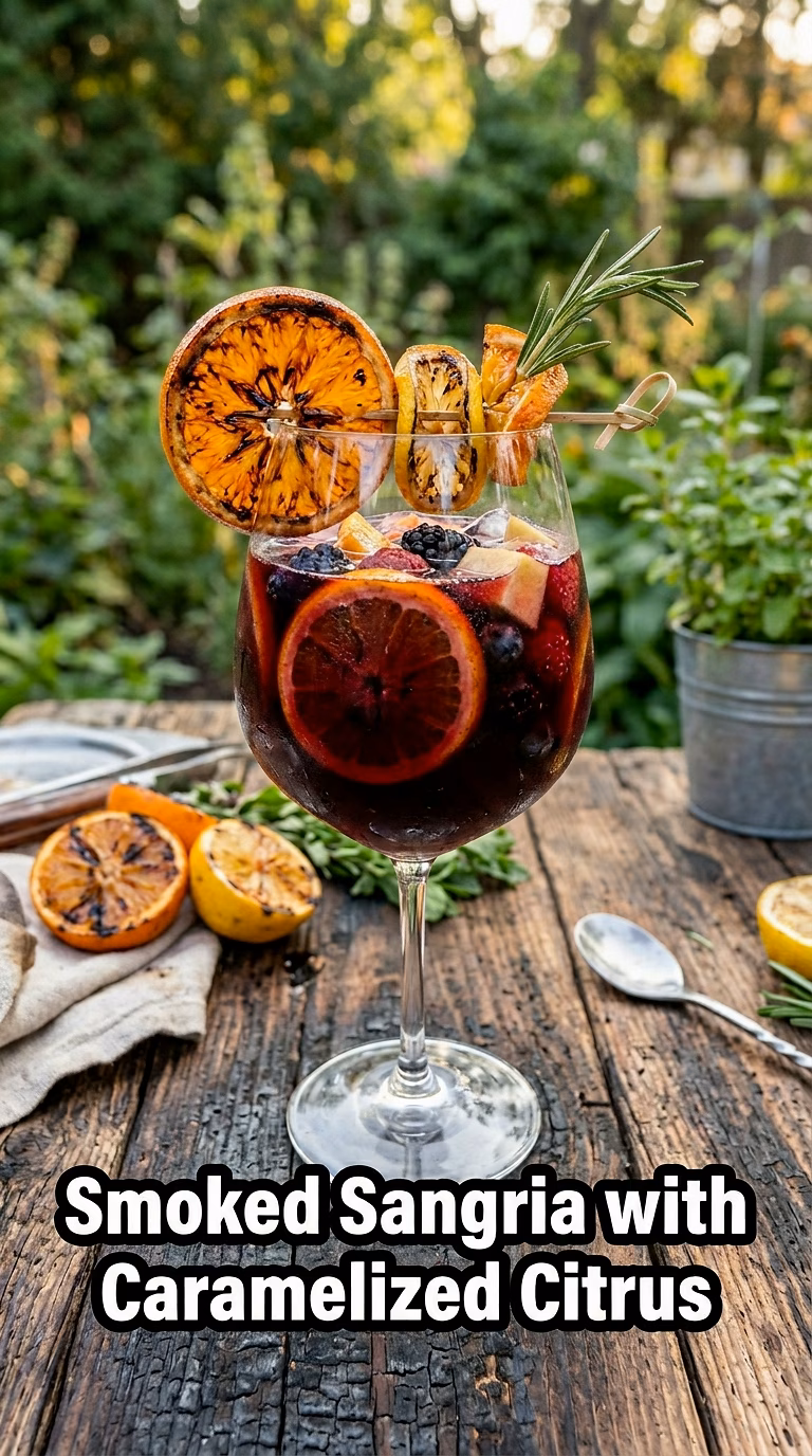 Smoked Sangria with Caramelized Citrus