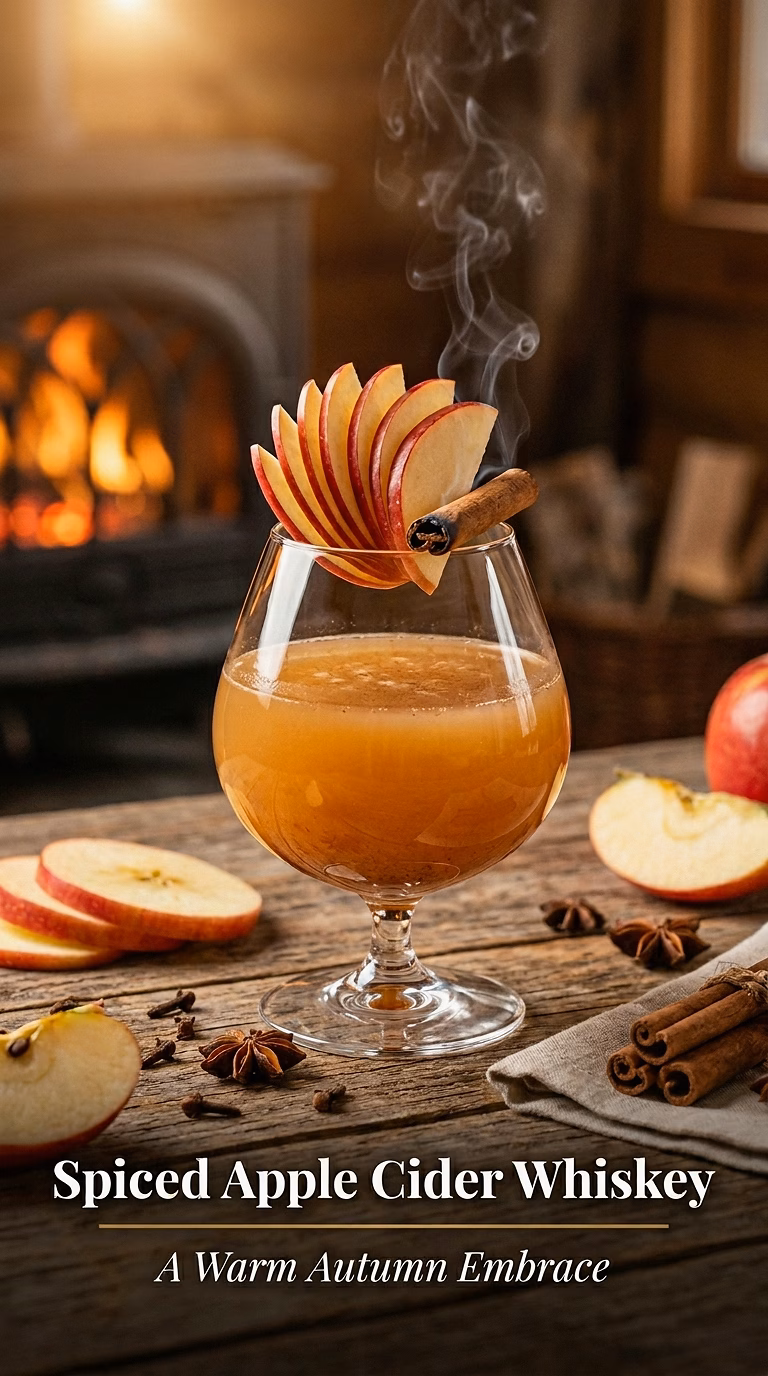 Spiced Apple Cider Whiskey Cocktail