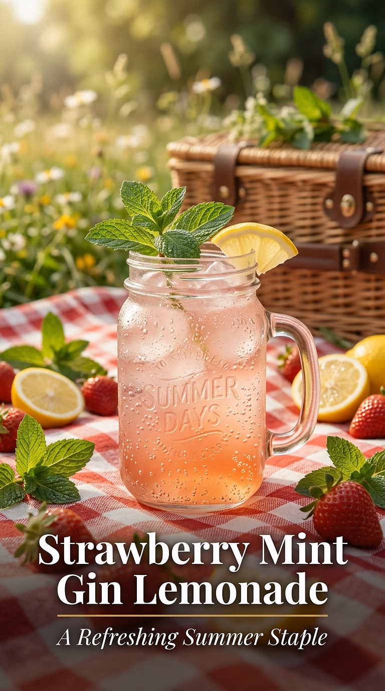 Strawberry Mint Gin Lemonade