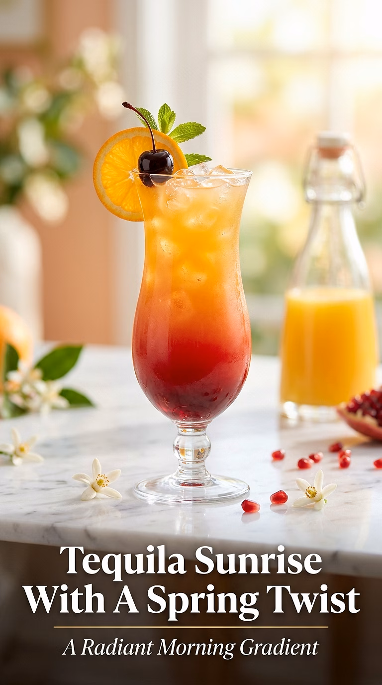 Tequila Sunrise With A Spring Twist