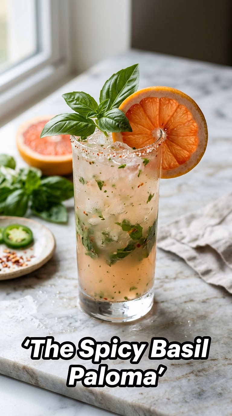 The Spicy Basil Paloma