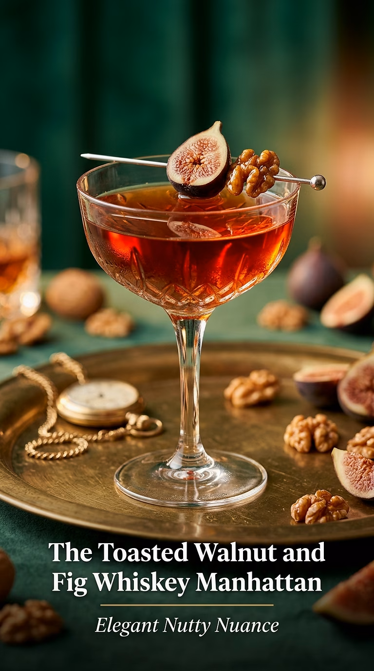 The Toasted Walnut and Fig Whiskey Manhattan