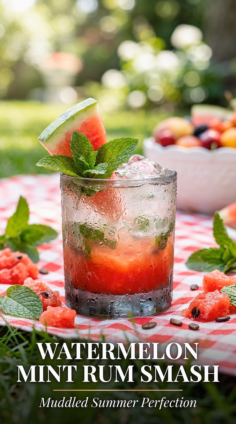 Watermelon Mint Rum Smash