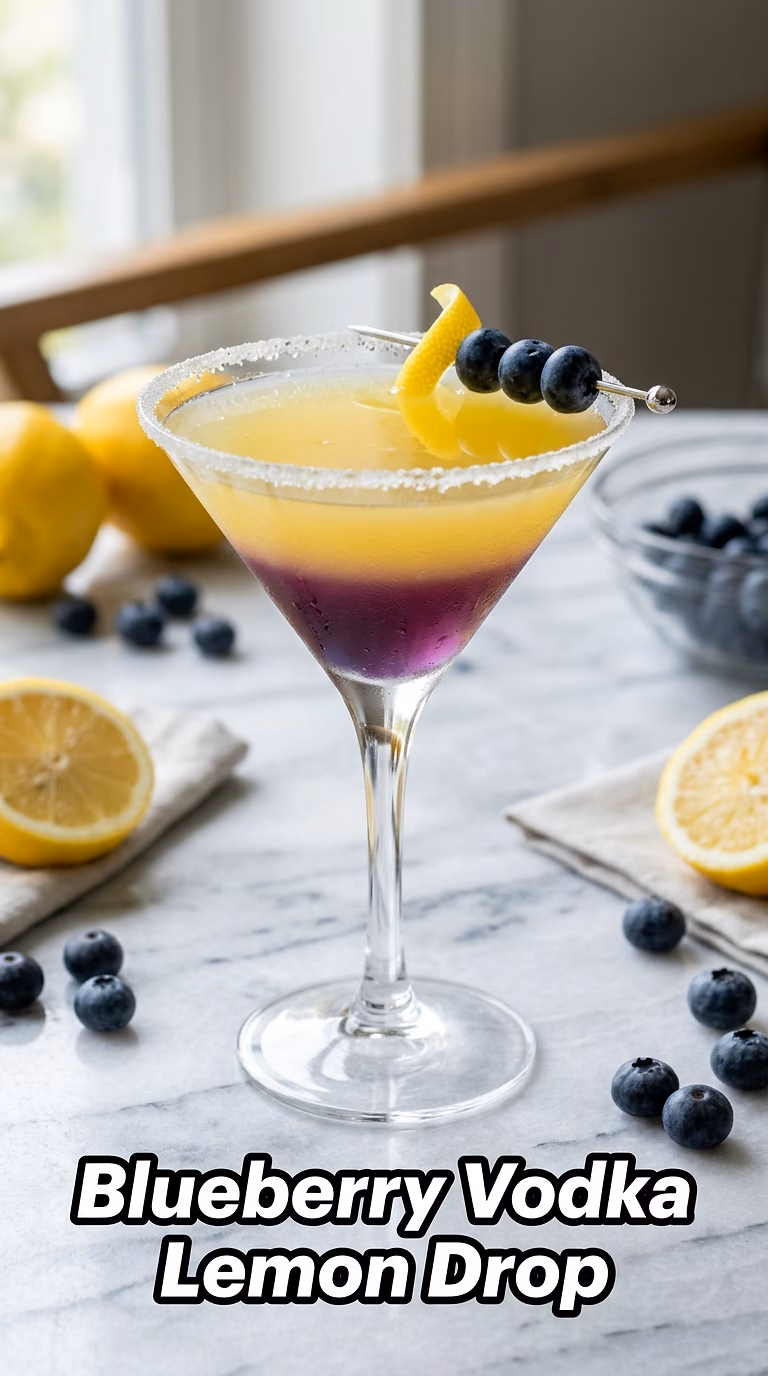 Blueberry Vodka Lemon Drop