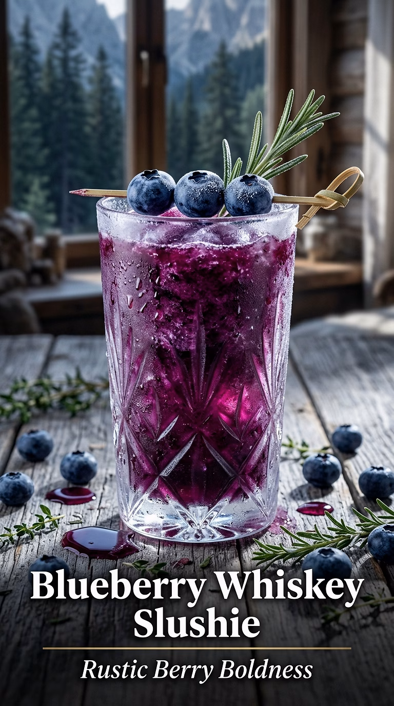 Blueberry Whiskey Slushie