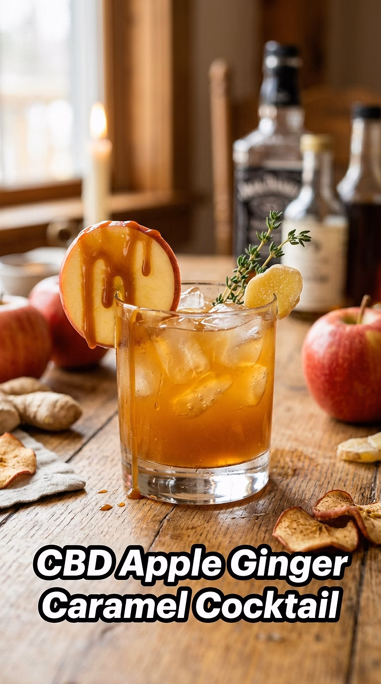CBD Apple Ginger Caramel Cocktail
