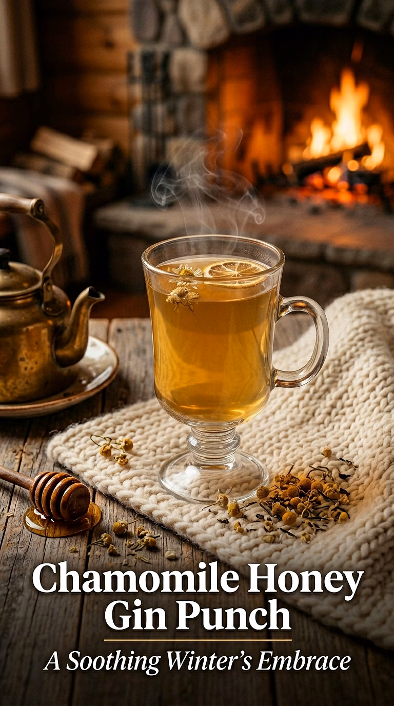 Chamomile Honey Warm Gin Punch
