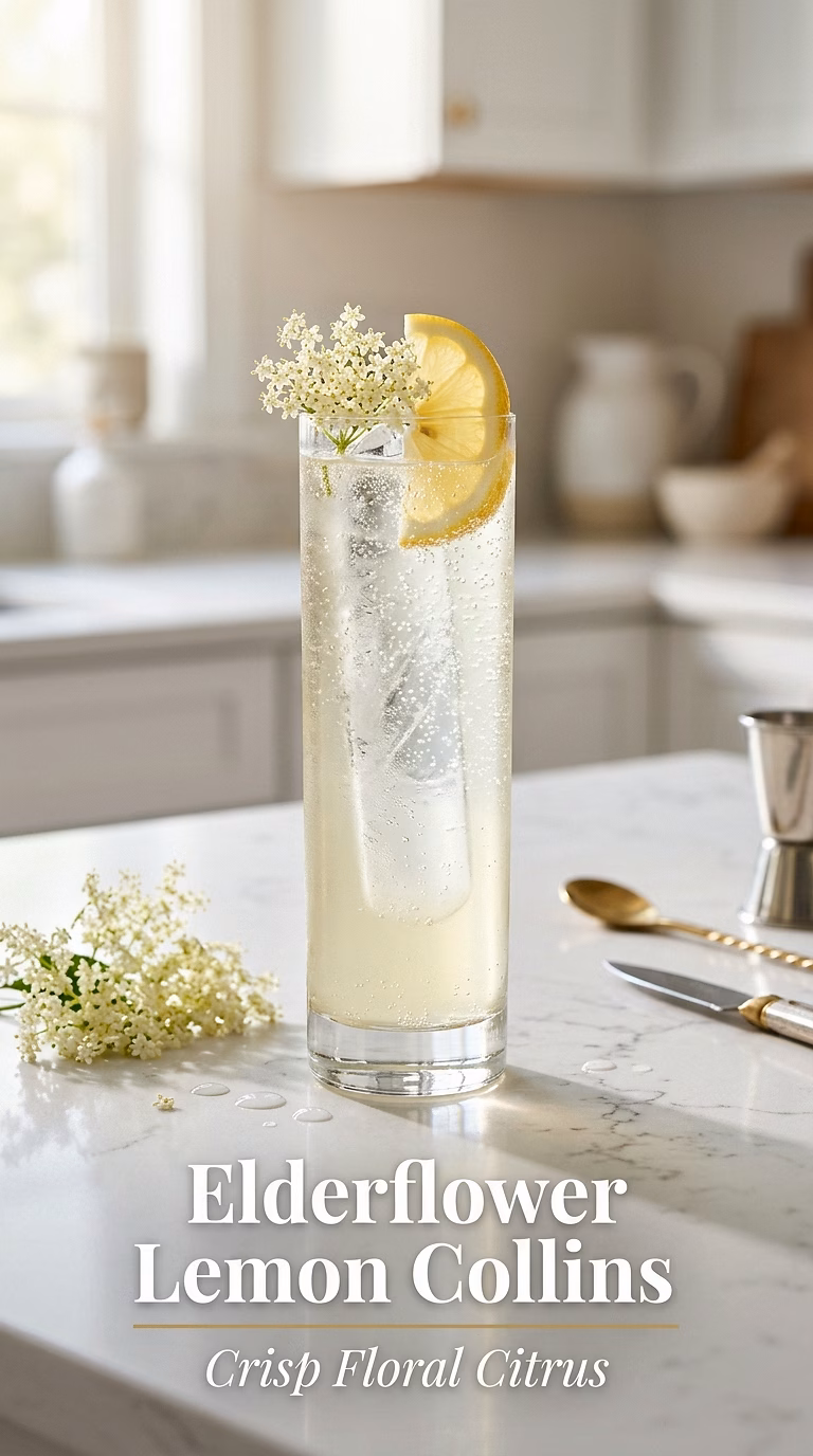 Elderflower Lemon Gin Collins