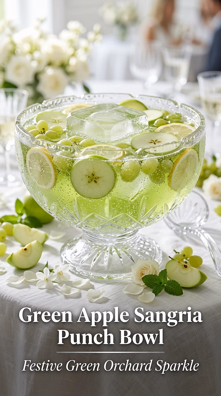 Green Apple Sangria Punch Bowl