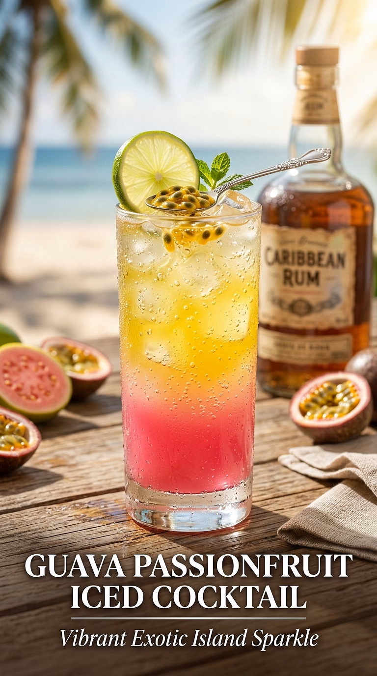 Guava Passionfruit Iced Cocktail