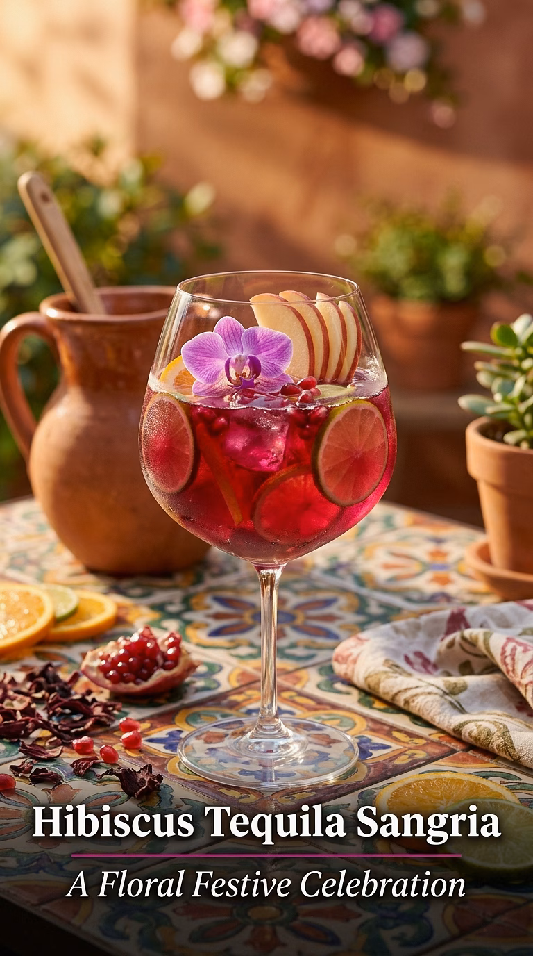 Hibiscus Tequila Sangria