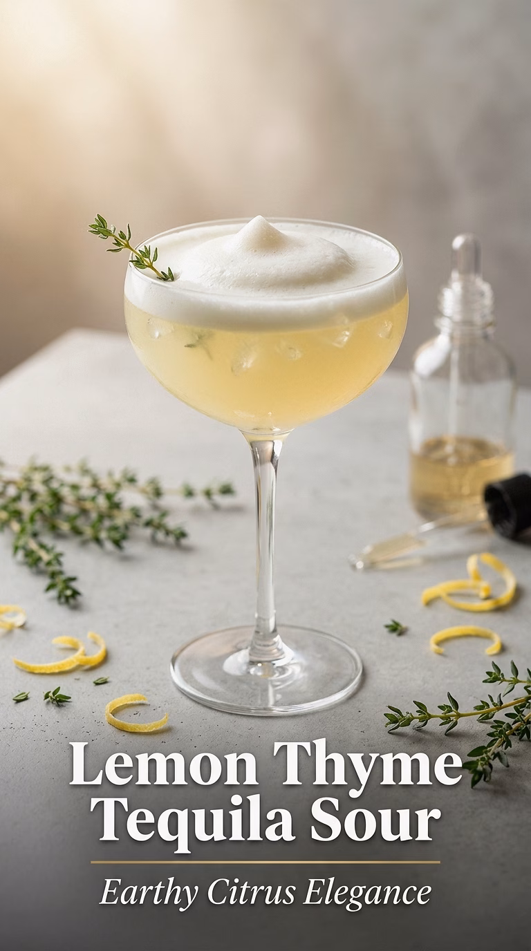 Lemon Thyme Tequila Sour