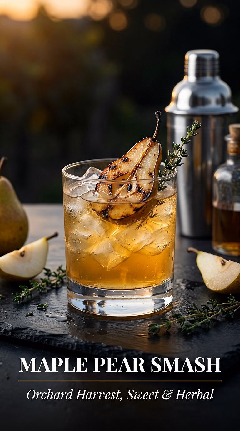Maple Pear Bourbon Smash
