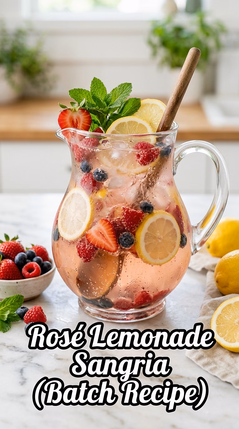 Rosé Lemonade Sangria (Batch Recipe)