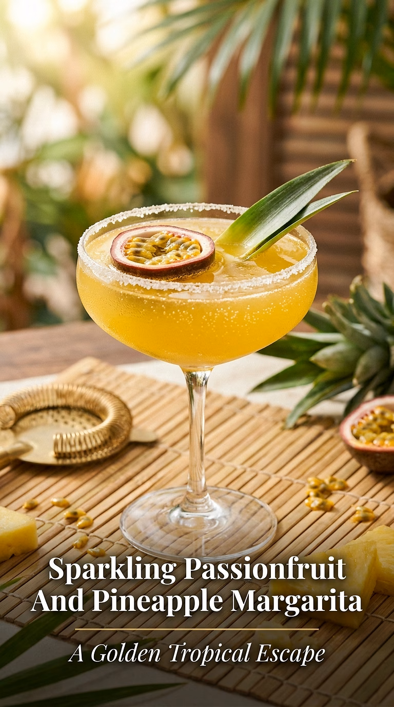 Sparkling Passionfruit And Pineapple Margarita