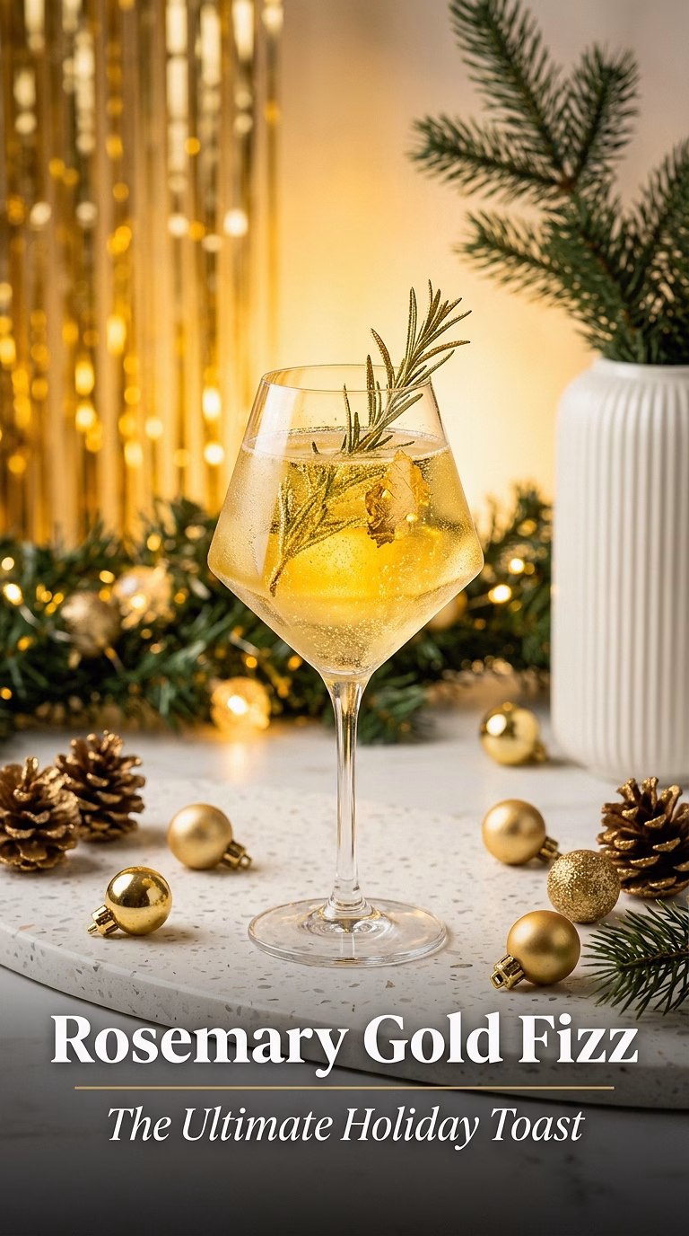 Sparkling Rosemary Gold Fizz