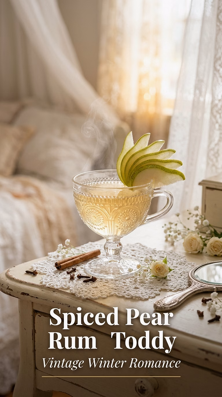 Spiced Pear and Rum Warm Toddy