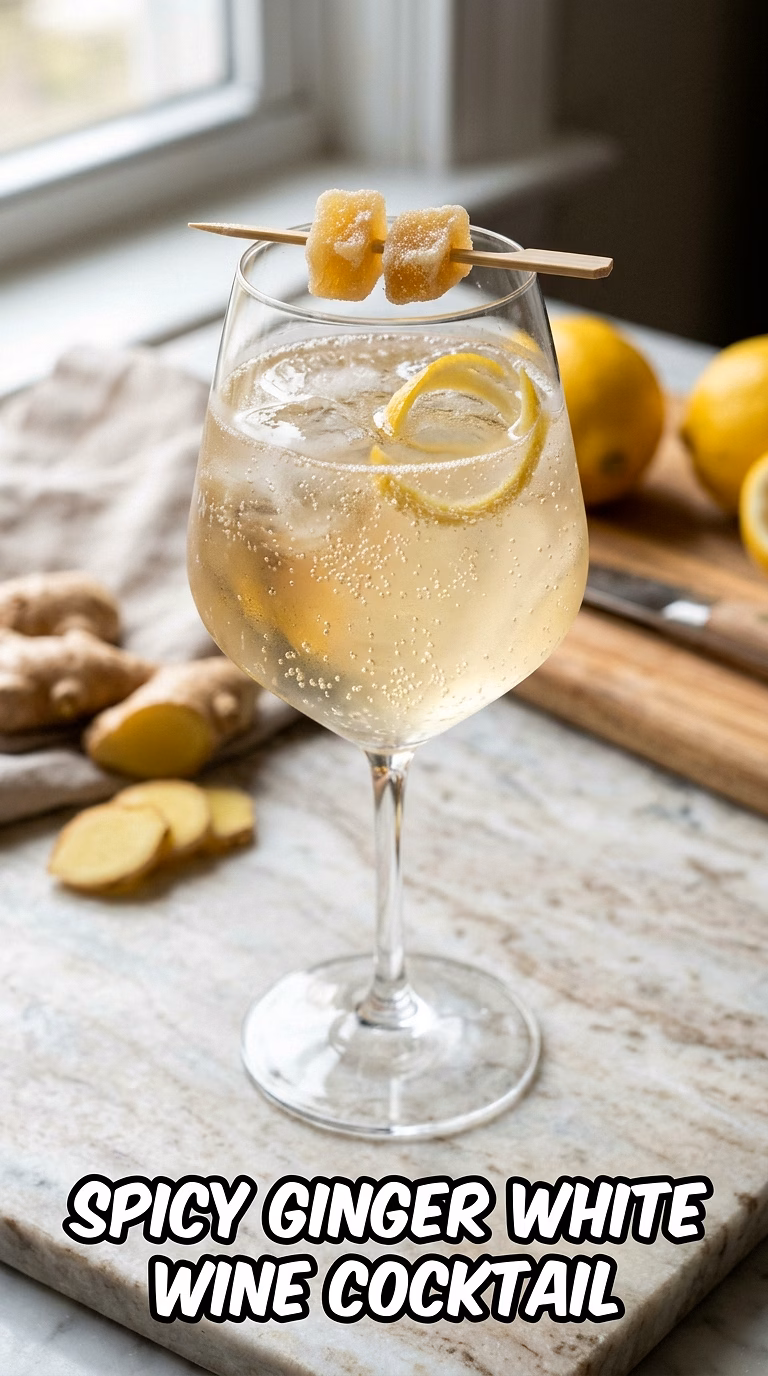 Spicy Ginger White Wine Cocktail