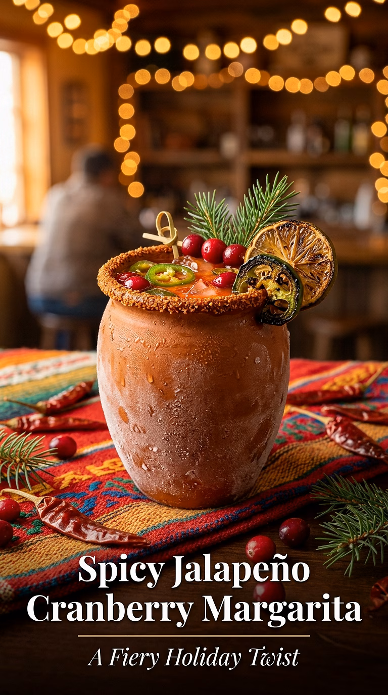 Spicy Jalapeño Cranberry Margarita