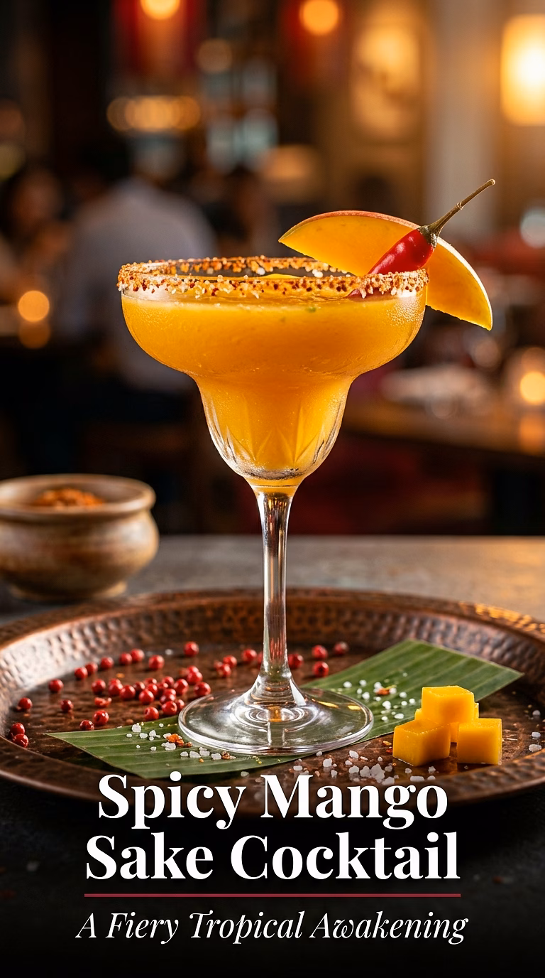 Spicy Mango Sake Cocktail