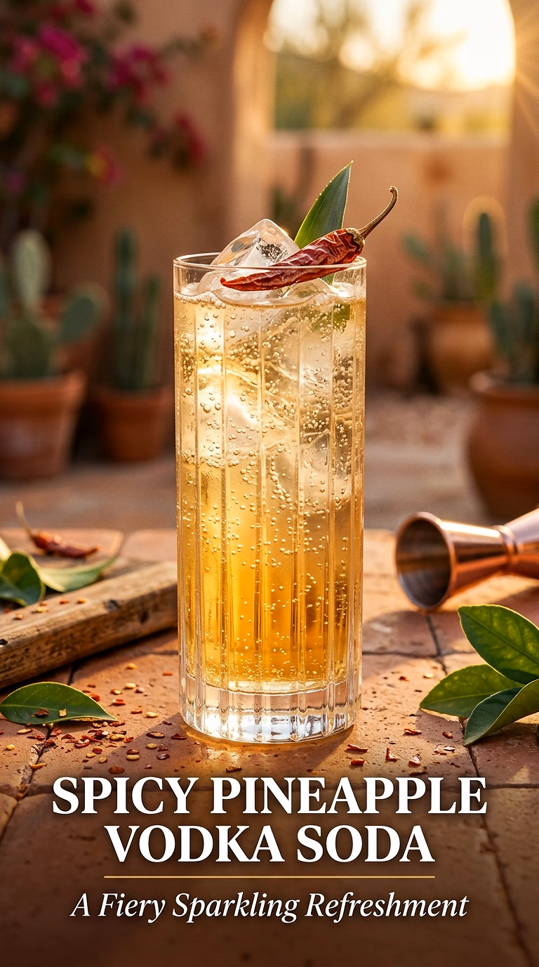 Spicy Pineapple Vodka Soda