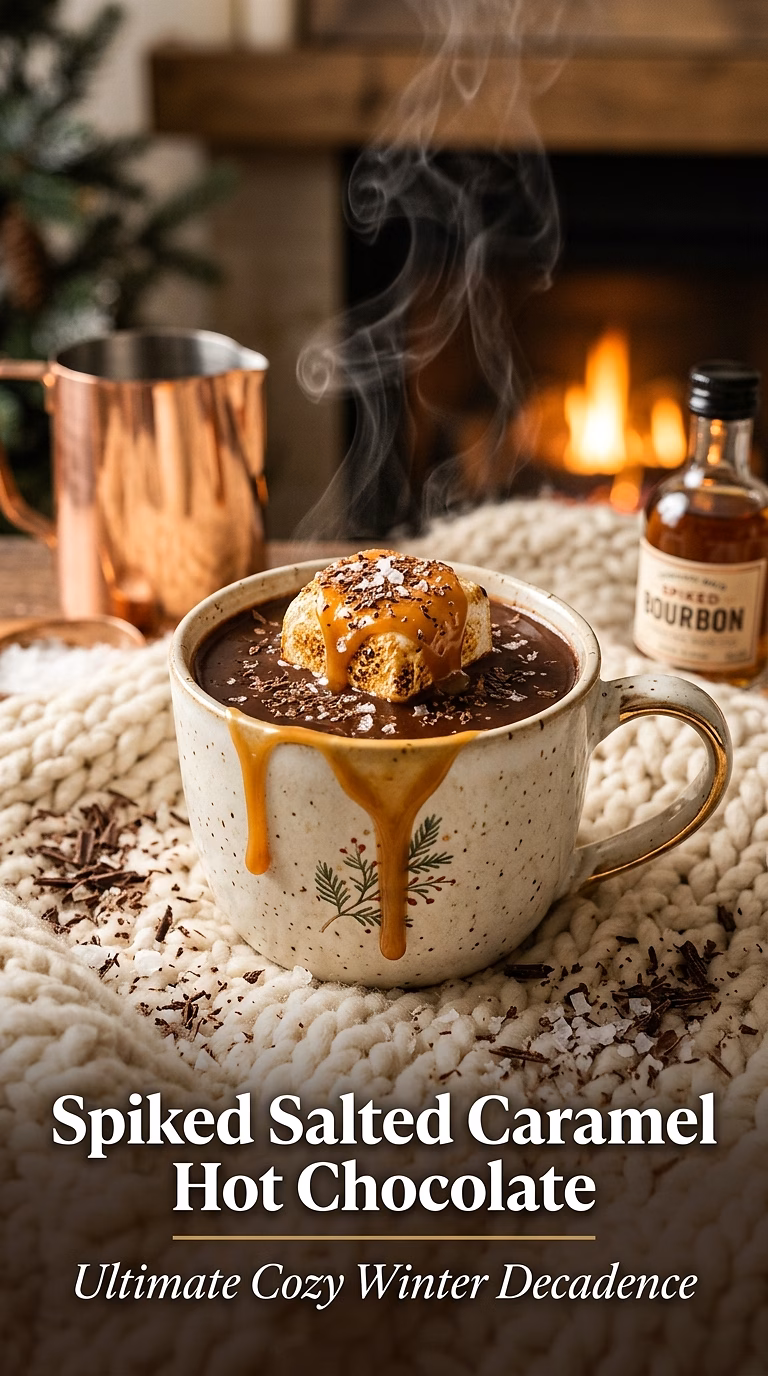 Spiked Salted Caramel Hot Chocolate