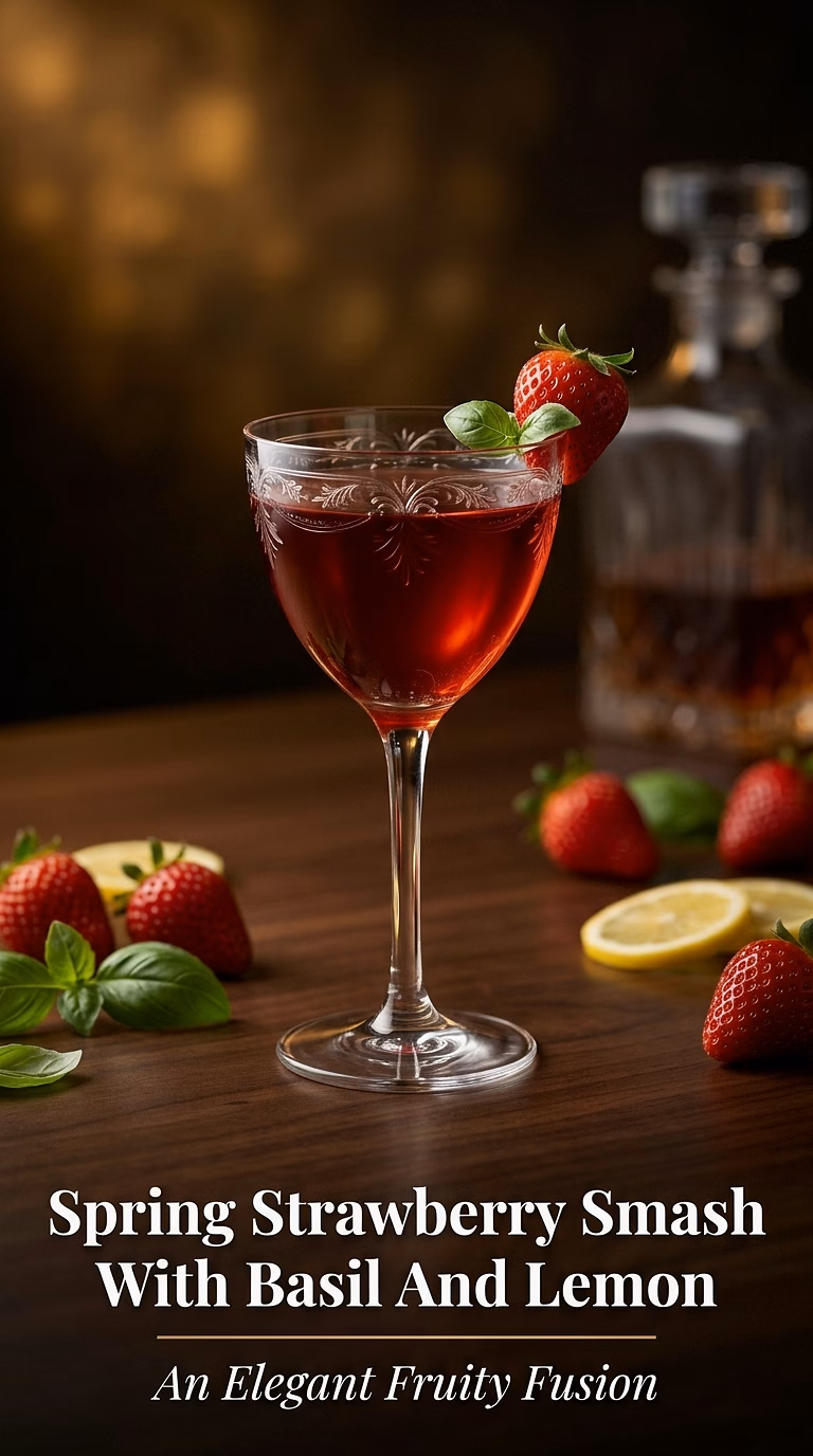 Spring Strawberry Smash With Basil And Lemon