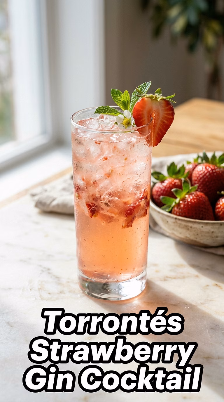 Torrontés Strawberry Gin Cocktail