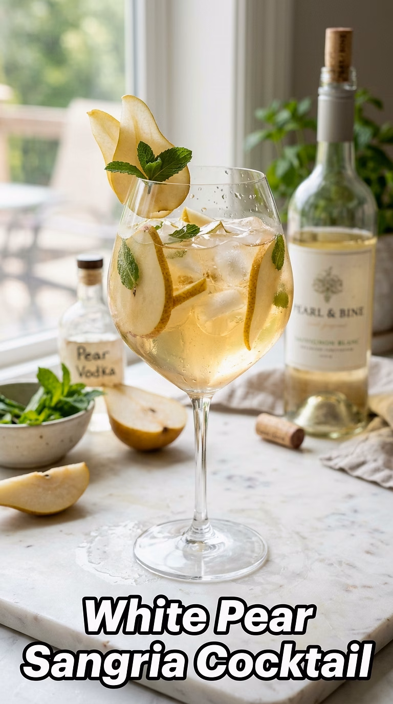 White Pear Sangria Cocktail
