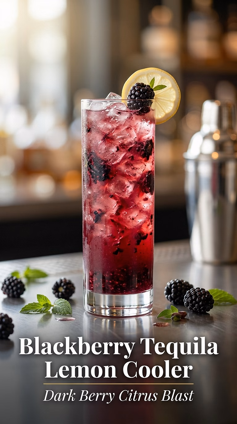 Blackberry Tequila Lemon Cooler
