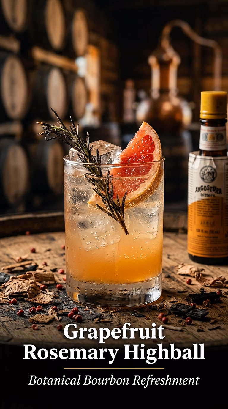 Grapefruit Rosemary Bourbon Highball