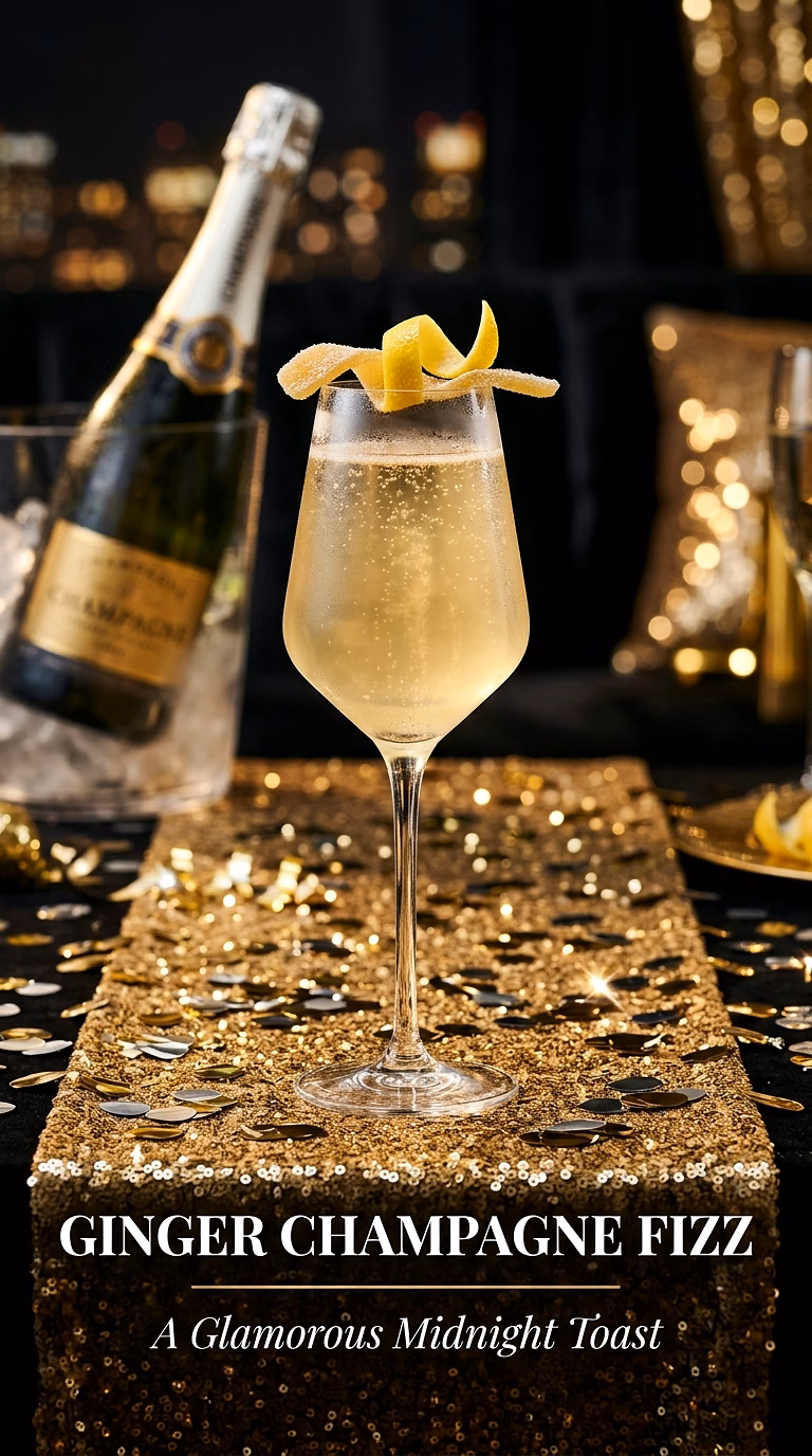Limoncello Ginger Champagne Fizz