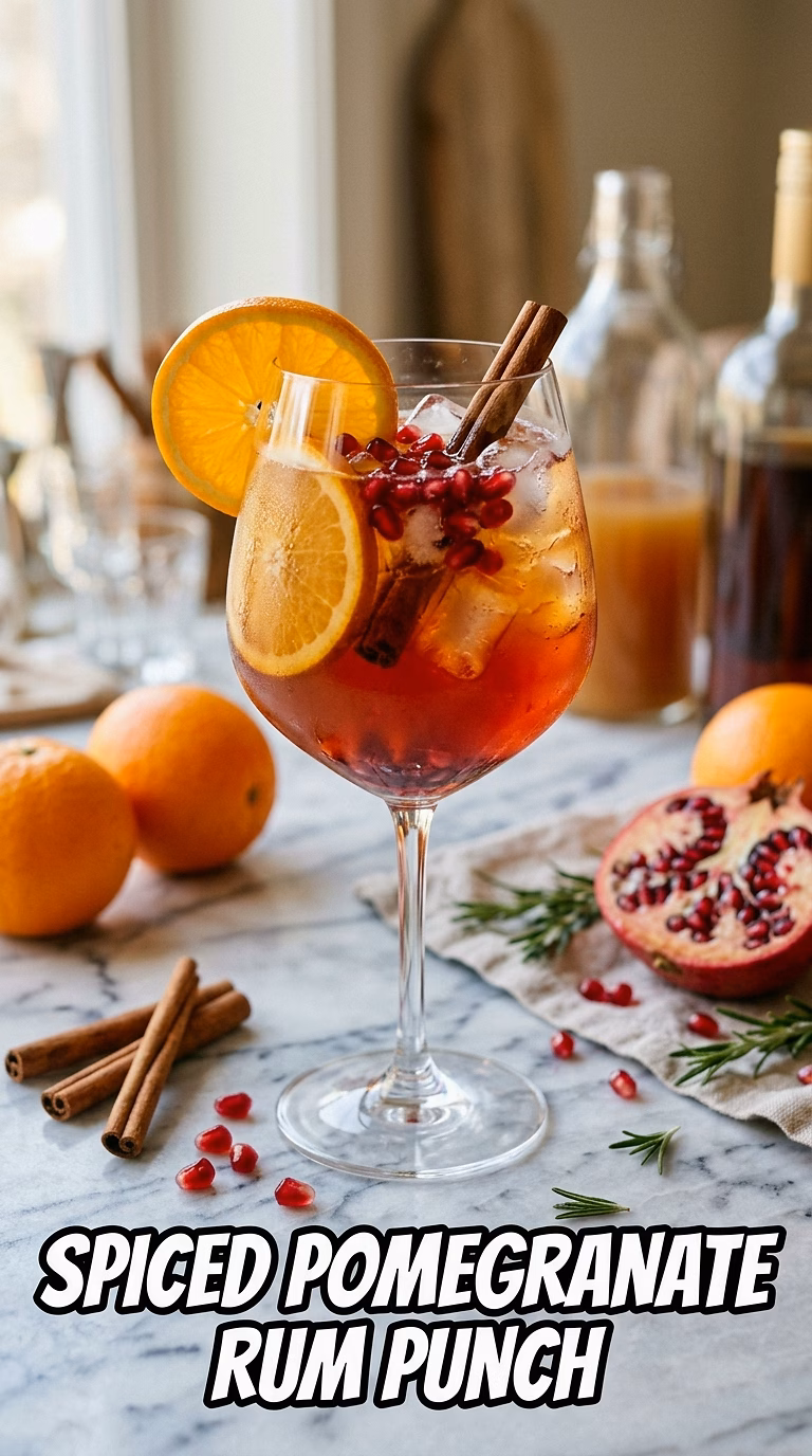 Spiced Pomegranate Rum Punch