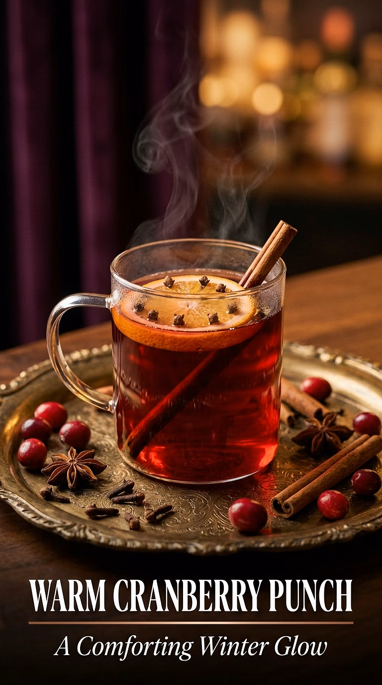Warm Spiced Cranberry Vodka Punch
