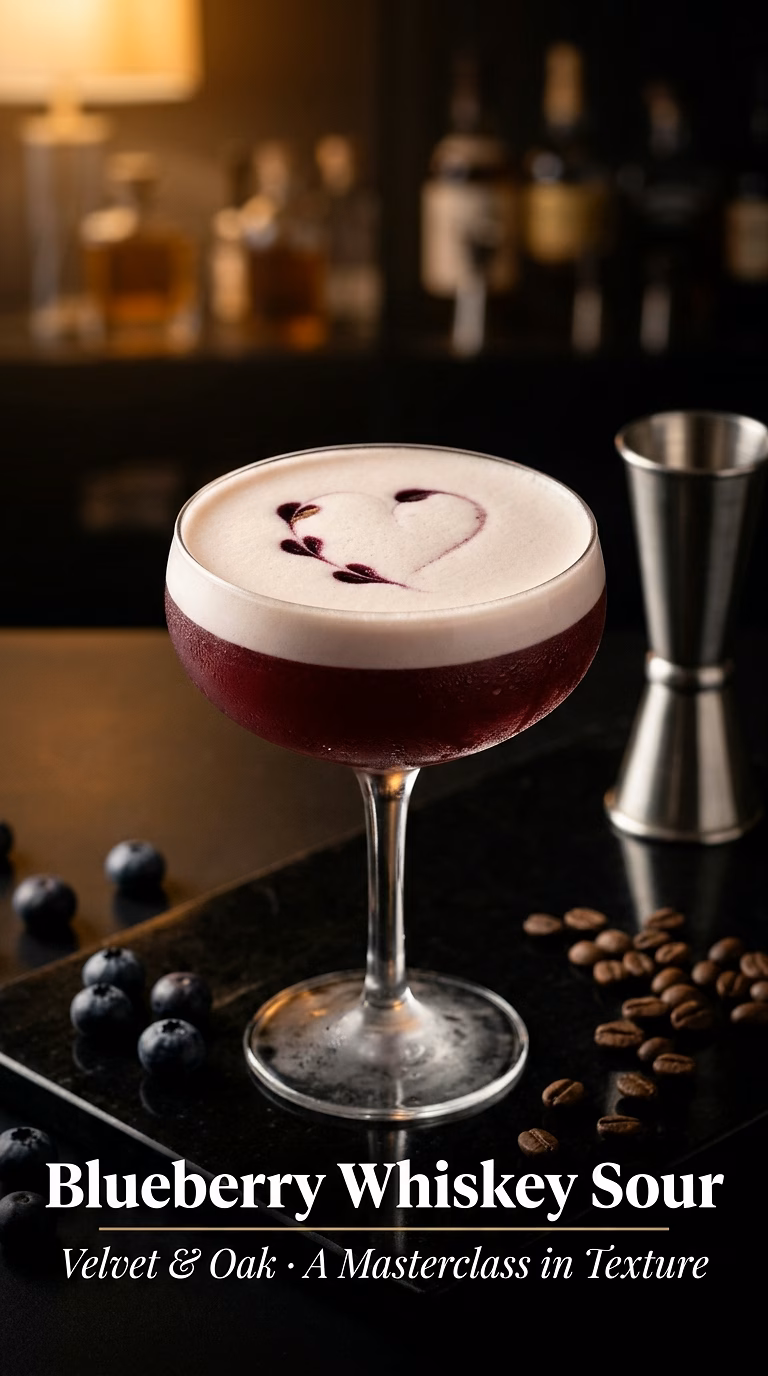 Blueberry Whiskey Sour