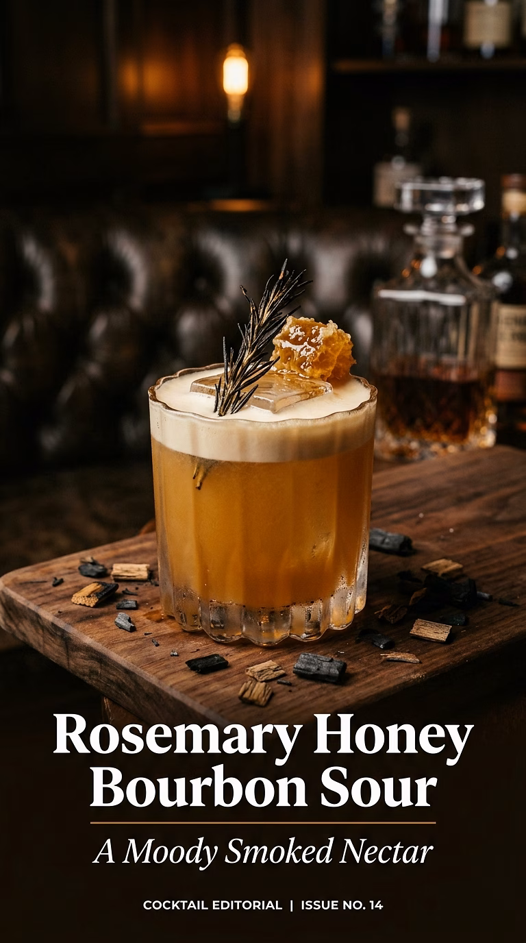 Limoncello Rosemary Honey Bourbon Sour