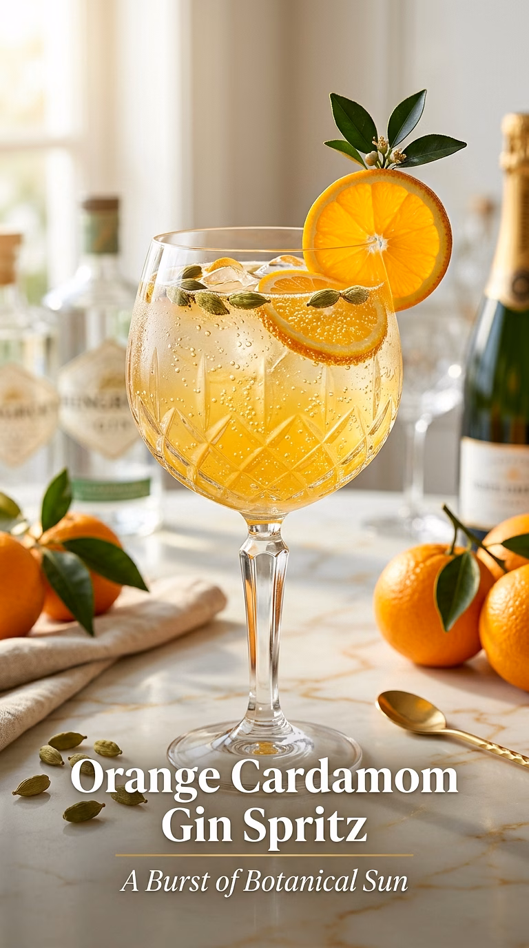 Orange Cardamom Gin Spritz