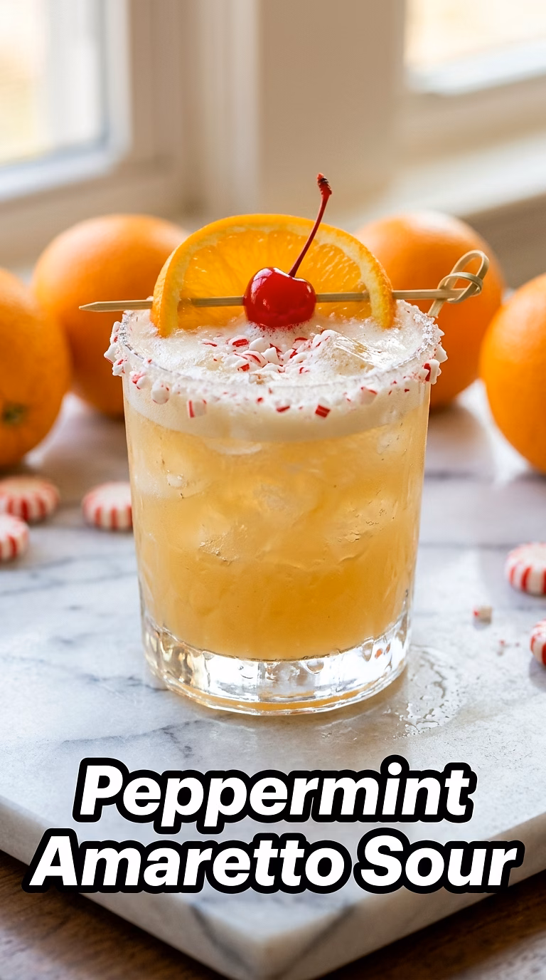 Peppermint Amaretto Sour