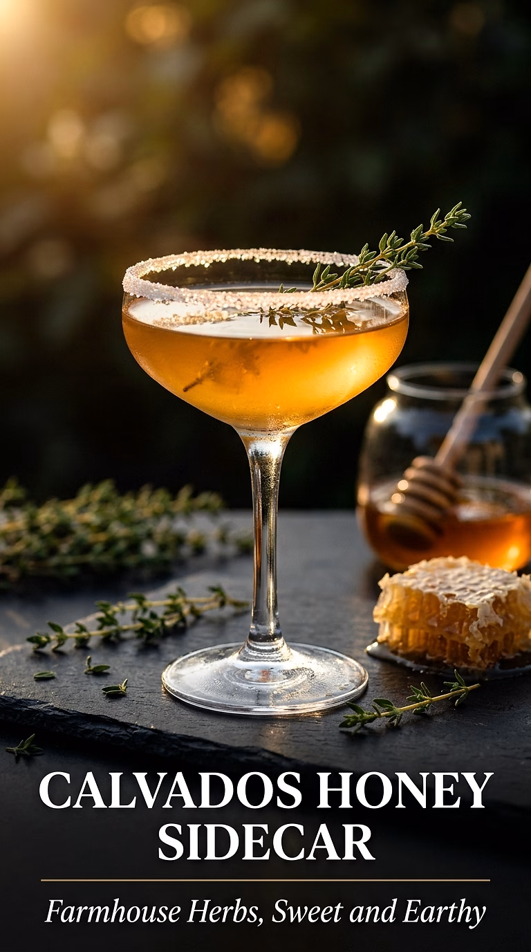 The Calvados Sidecar With Honey and Thyme