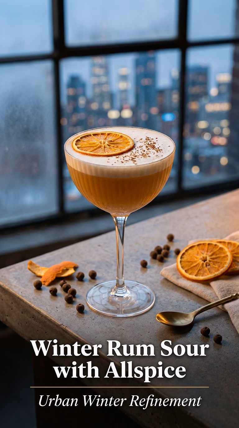 Winter Rum Sour with Allspice