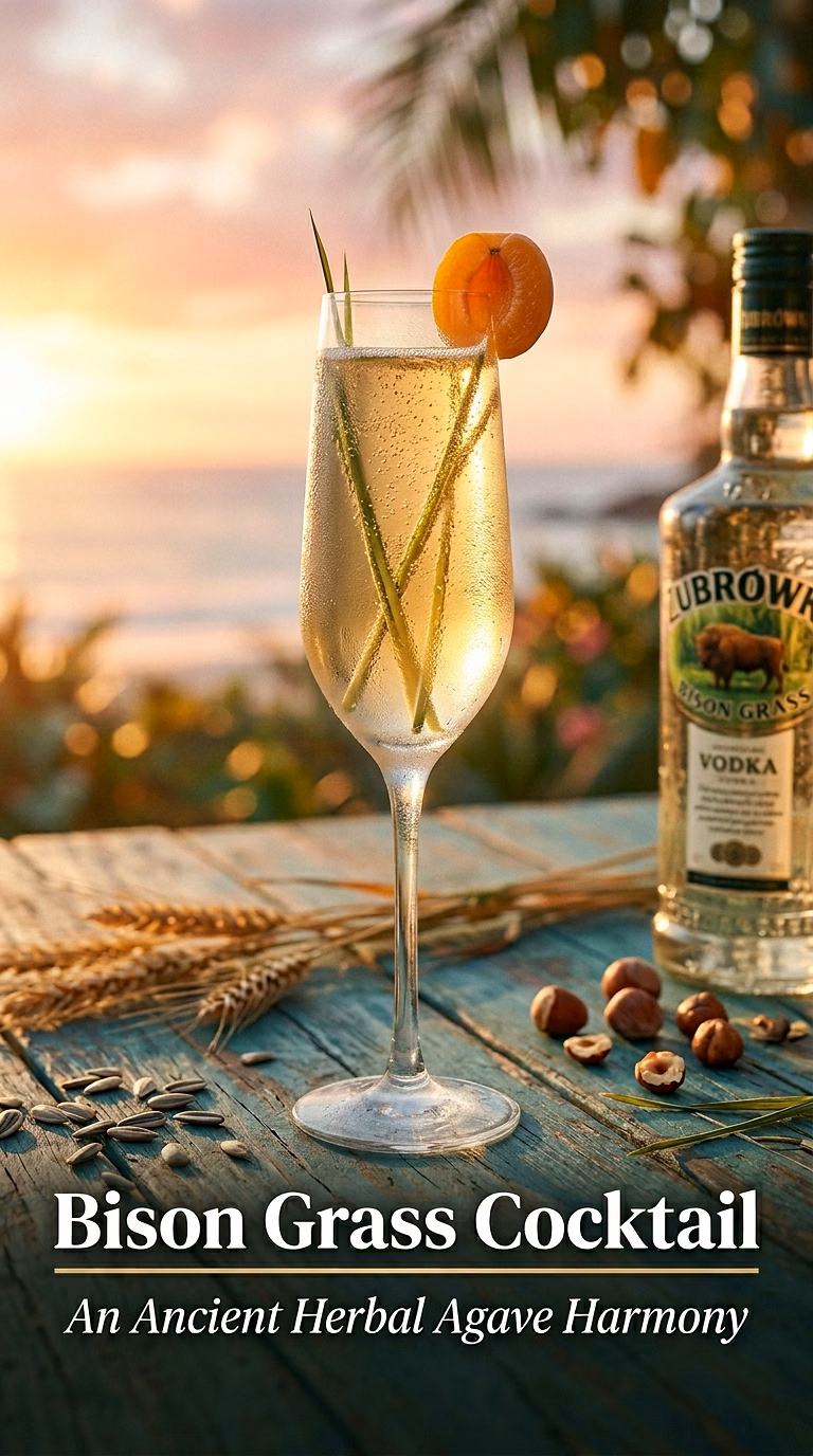 Zubrivka (Bison Grass Vodka Cocktail)