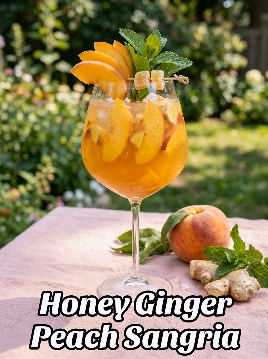 Honey Ginger Peach Sangria